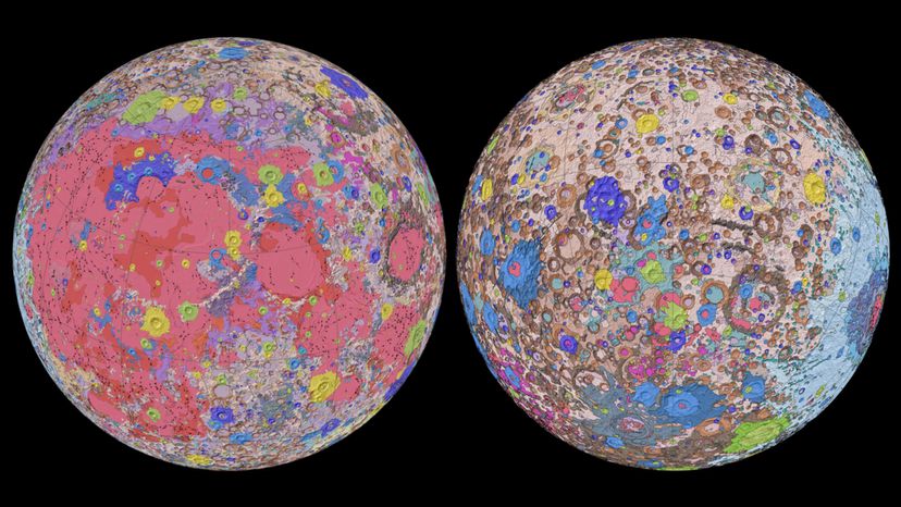 NASA Unveils Comprehensive Lunar Geology Map in Vibrant Colors