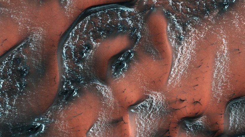 NASA Releases Stunning Images of Snow-Covered Martian Dunes