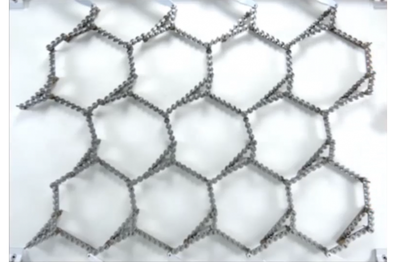 Gears-Based Metamaterial Exhibits Tunable Softness and Rigor