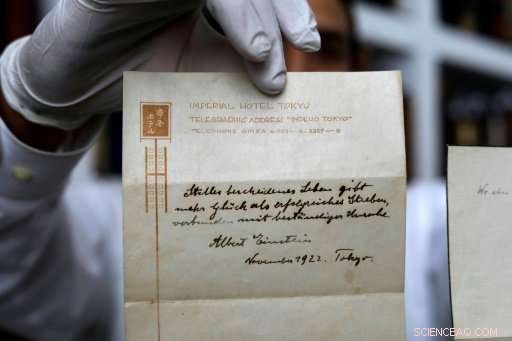 Einstein’s 1922 ‘Happy Living’ Note Sells for $1.56 M at Auction