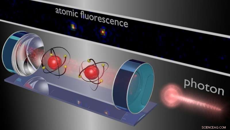 Harnessing Light to Control Two-Atom Quantum Computation