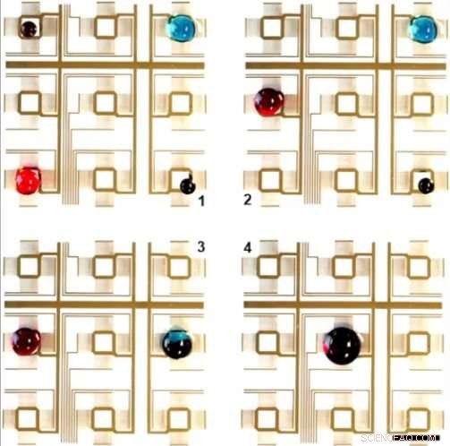 Acoustic Surfer Droplets: Trace‑Free, Rewritable Biomedical Chips