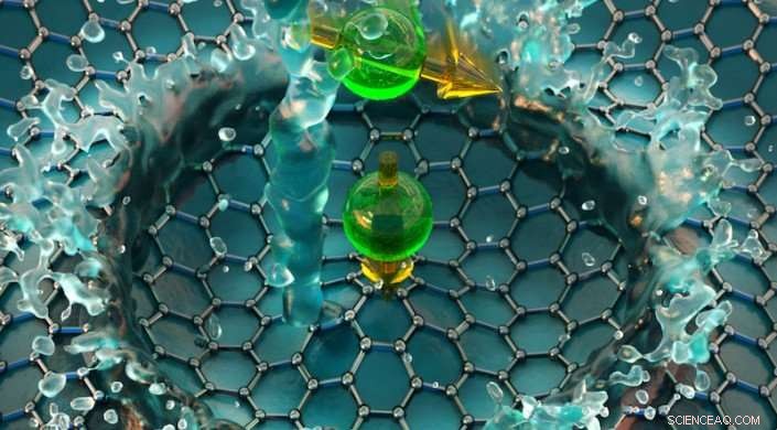 Injecting Spin Waves into an Insulating 2‑D Quantum Hall Ferromagnet