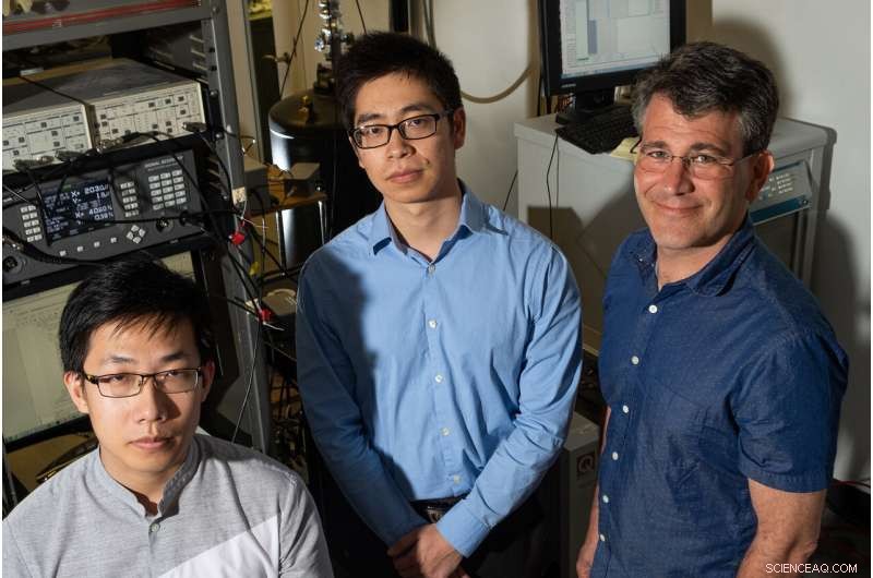 Electron Pairing Detected Above the Critical Temperature in Lanthanum Strontium Copper Oxide