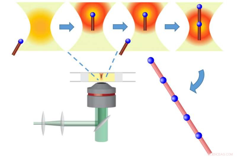 Optical Tractor Beam Enables Precise Assembly of Nanomaterials