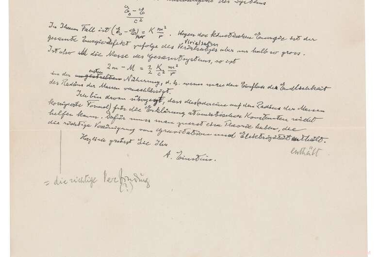 Einstein s Handwritten  E=mc²  Auctioned for $1.2 Million