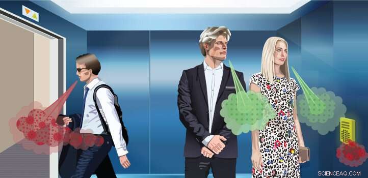 Understanding Viral Aerosol Transmission: Modeling Persistence of Virus-Laden Particles in Enclosed Spaces