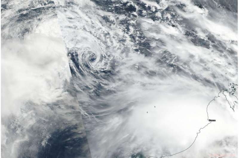 NASA observes wind shear impacts on Tropical Cyclone Yvette