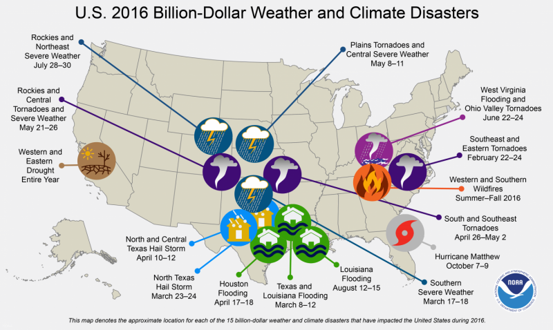 2016: Second Warmest Year on Record for the United States