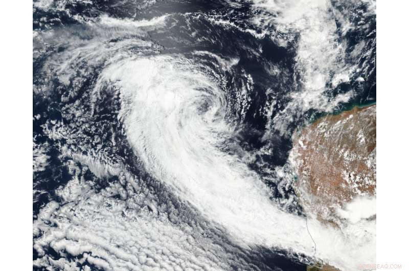 NASA Observes Former Tropical Cyclone 03S Acting Like a Frontal System