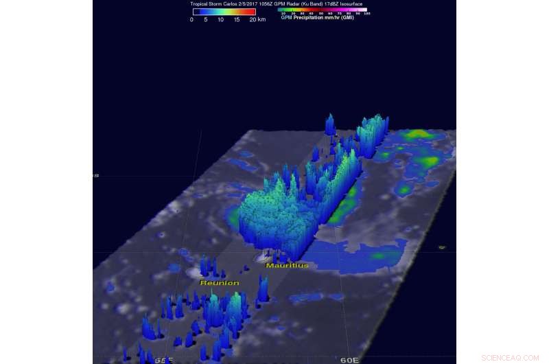 NASA Satellite Tracks Tropical Cyclone Carlos Near La Réunion & Mauritius