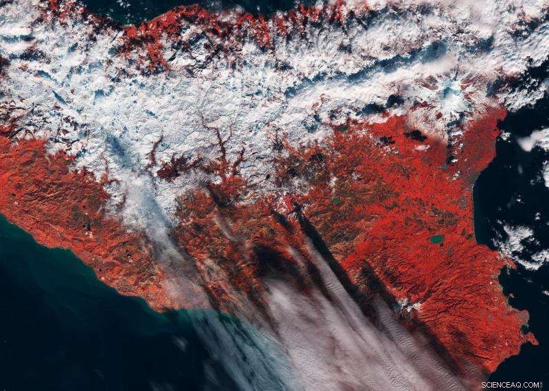 High-Resolution Sentinel-2A Satellite View of Sicily