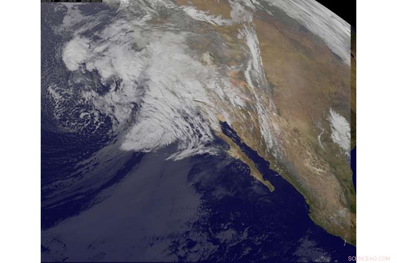 NOAA Satellite Highlights Major Storm System Impacting Southern California