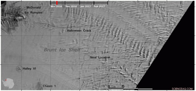 Copernicus Sentinel Satellites Warn of Threatening Ice Crack Near Antarctica’s Halley VI
