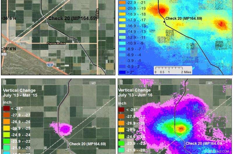 NASA Data Reveal Continued Subsidence in California’s San Joaquin Valley