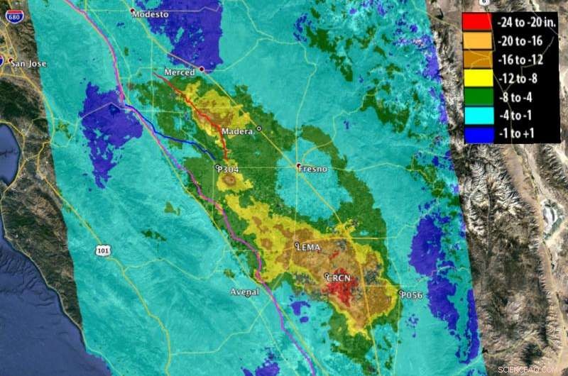 NASA Data Reveal Continued Subsidence in California’s San Joaquin Valley
