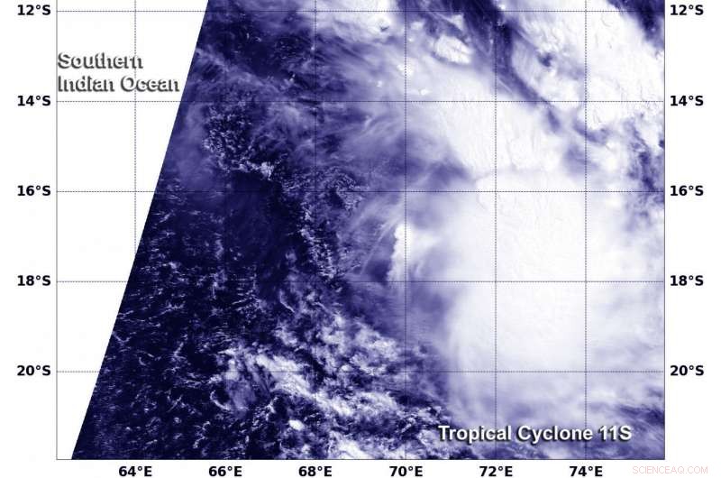 NASA Detects Wind Shear Impacting Tropical Cyclone 11S