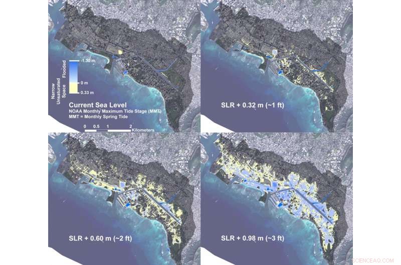 Sea Level Rise Puts Honolulu and Waikiki at Risk of Groundwater Inundation