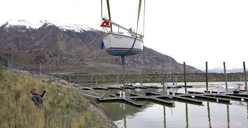 Beached Sailboats Return to Great Salt Lake as Water Levels Rise