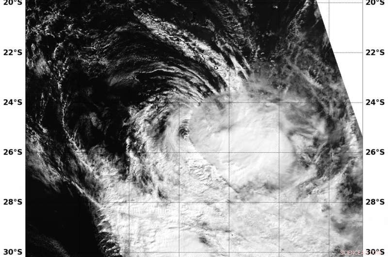 NASA Tracks Tropical Cyclone Intensifying Amid Strong Wind Shear