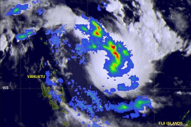 NASA Uses Satellite Data to Track Rainfall Rates in Tropical Cyclone Donna
