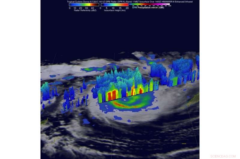 NASA Detects Intense Tropical Cyclone Donna Between Vanuatu and New Caledonia