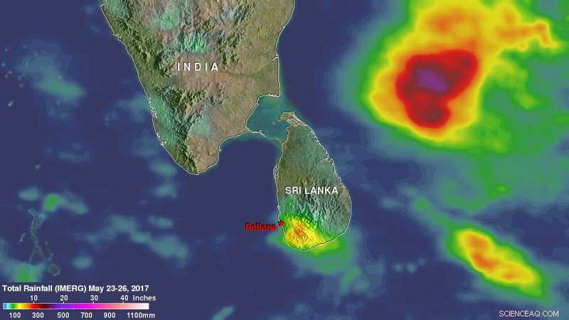 NASA Records Heavy Monsoon Rainfall in Sri Lanka