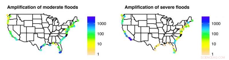 Sea‑Level Rise Will Amplify Moderate and Severe Flooding in Different U.S. Regions