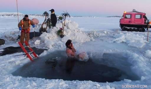 Antarctic Scientists Celebrate Solstice with Chilling Dip in Frigid Waters