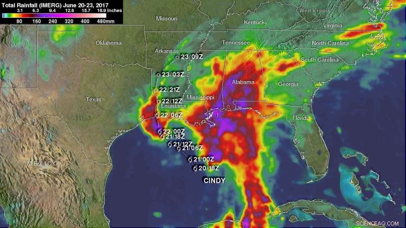 NASA Quantifies Rainfall from Tropical Storm Cindy