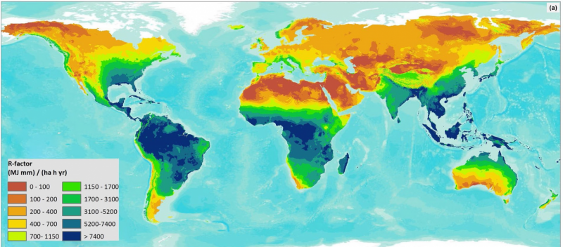 New Global Erosivity Map Highlights Climatic Region Variations
