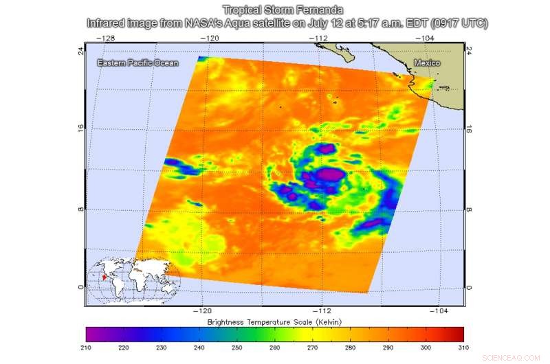 NASA Detects Formation of Tropical Storm Fernanda in the Eastern Pacific