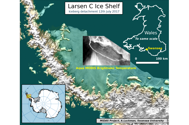Massive Antarctic Iceberg Detaches, Weighing a Trillion Tonnes