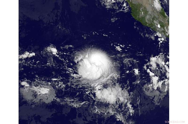 Satellite Tracks Tropical Storm Fernanda as It Moves Westward Across the Eastern Pacific