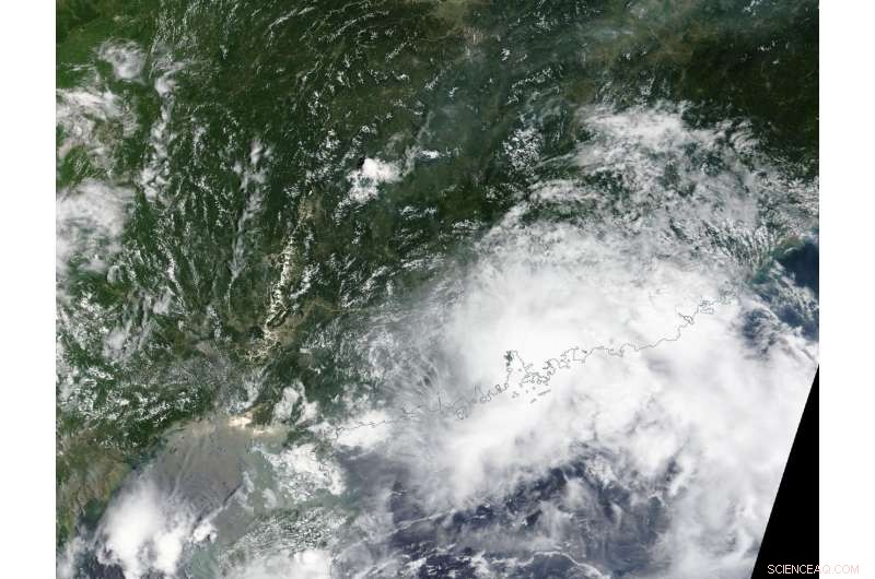 NASA Monitors Tropical Depression Roke Over Hong Kong