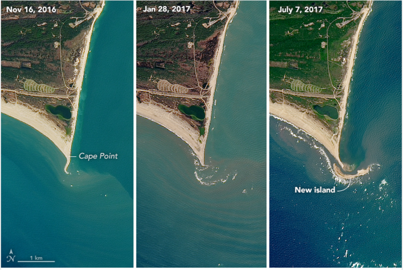 NASA Satellite Images Reveal the Birth of a New Barrier Island in North Carolina