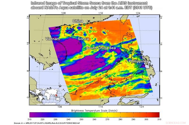 NASA s Aqua Satellite Captures Tropical Storm Sonca s Landfall in Vietnam