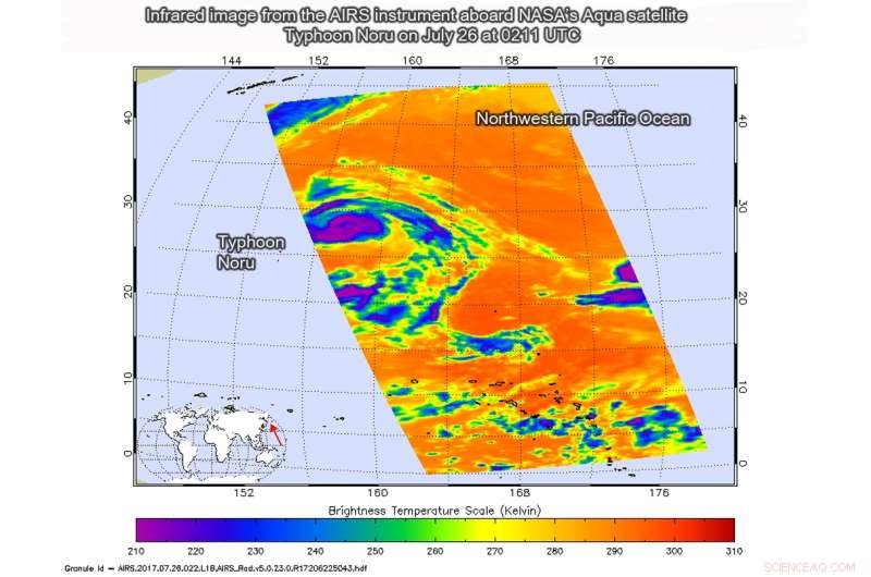 NASA Monitors Typhoon Noru s Westward Journey Across the Northwestern Pacific
