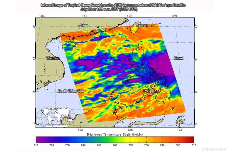 NASA Detects Newly Formed Tropical Storm Nesat Near the Philippines
