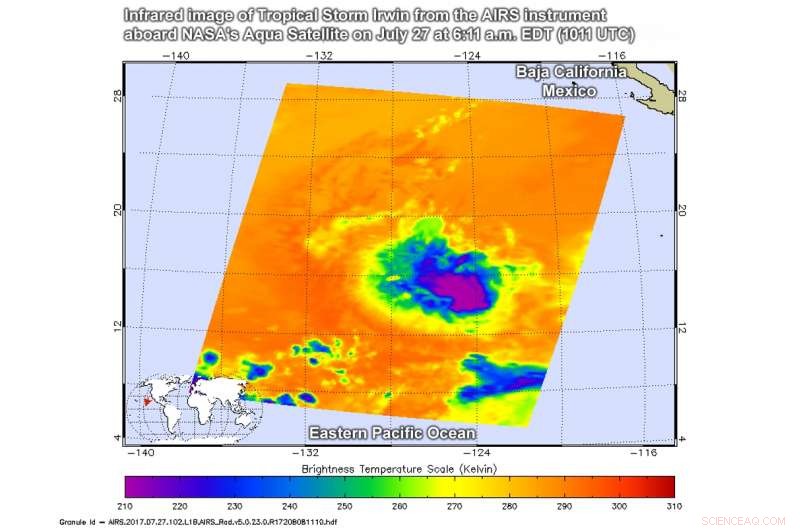 NASA s Infrared Eye Tracks Tropical Storm Irwin