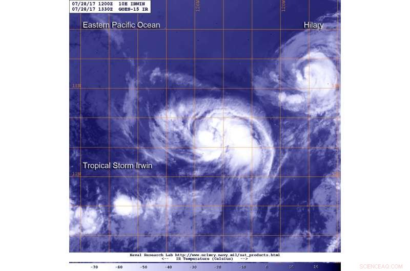Tropical Storm Irwin s Eastern Side Intensifies, as Shown by Satellite Imagery