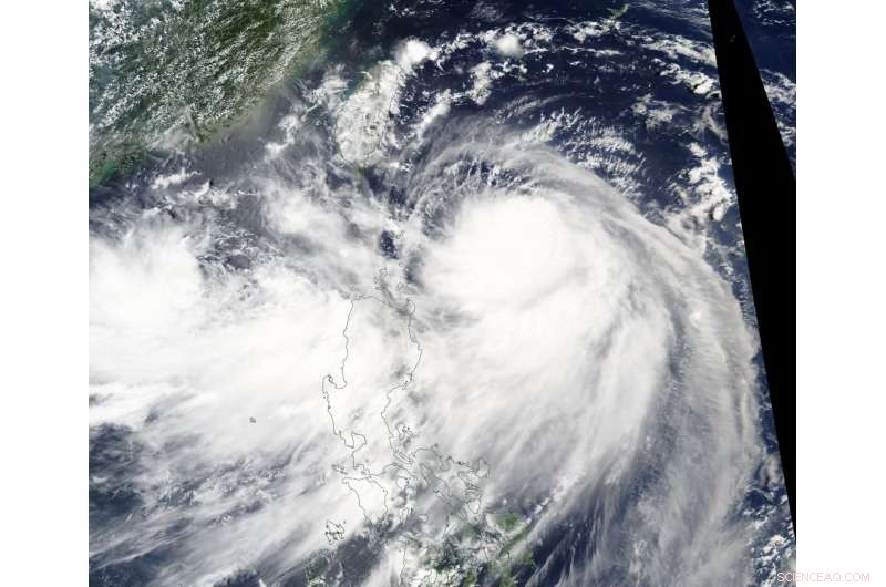 NASA s Aqua Satellite Monitors Typhoon Nesat on Its Path Toward Taiwan