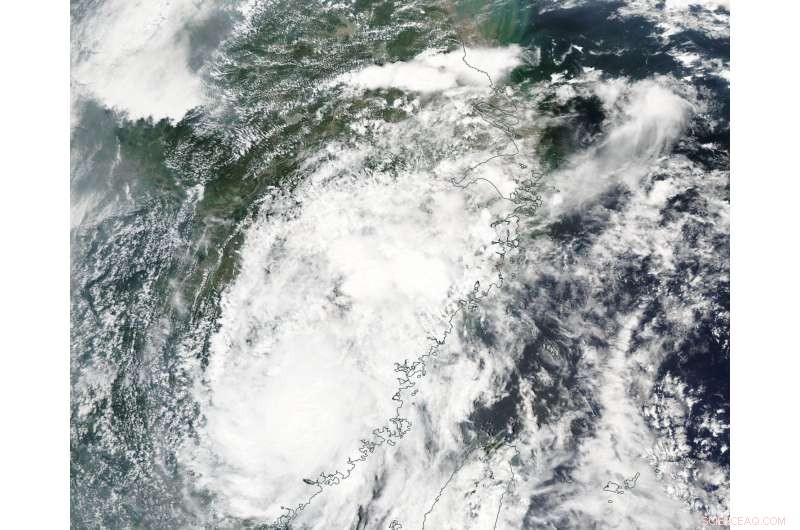 NASA s Aqua Satellite Confirms Tropical Storm Nesat s Landfall in China