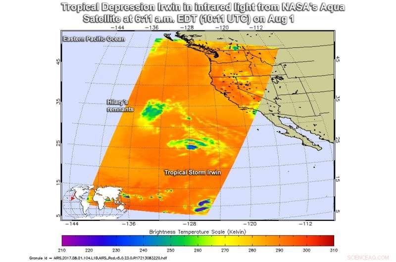 NASA Reports the Dissipation of Tropical Depression Irwin