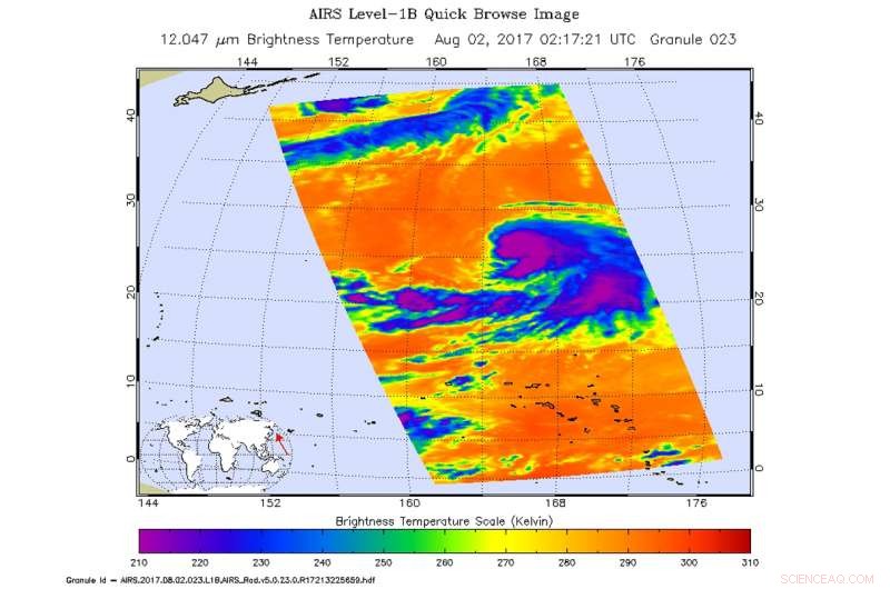 NASA Captures Tropical Storm Nalgae in Infrared for Enhanced Analysis