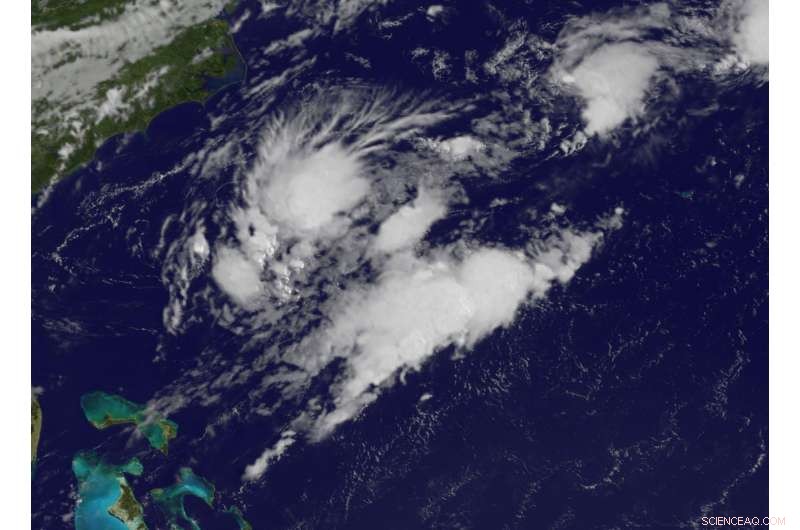 NOAA Satellite Images Show Remnant Clouds of Former Tropical Storm Emily Over the Atlantic