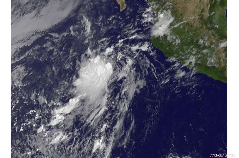 Tropical Depression 11E Forms Amid Strong Wind Shear: Satellite Image