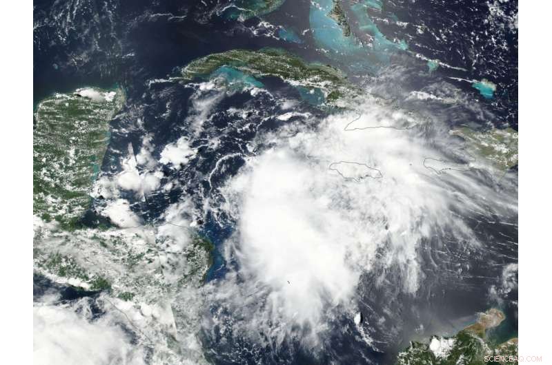 NASA tracks Tropical Storm Franklin’s evolution in the Caribbean