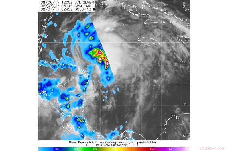 NASA Uses Satellite Data to Quantify Tropical Storm Franklin s Heavy Rainfall