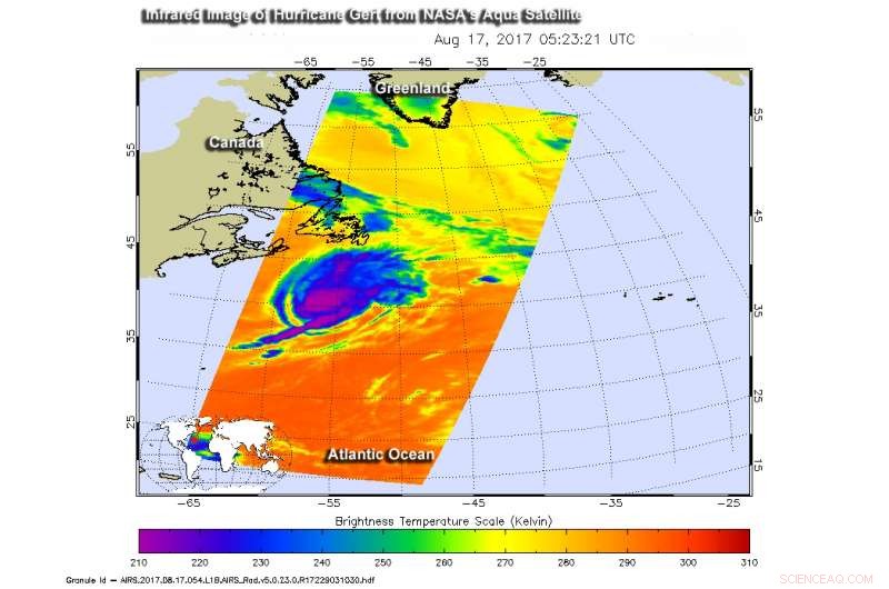 Satellite Data Reveals Hurricane Gert Weakened by Wind Shear